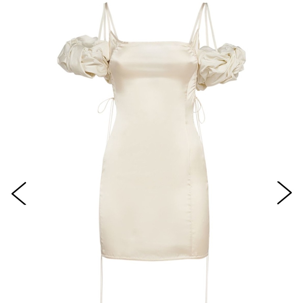 JACQUEMUS Chouchou convertible satin mini dress